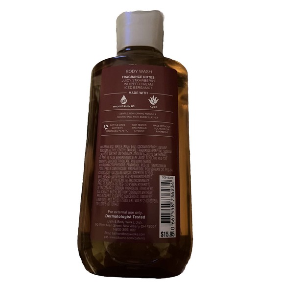 Bath & Body Works Strawberry Snowflakes Shower Gel Body Wash 10 fl oz New - Picture 2 of 2